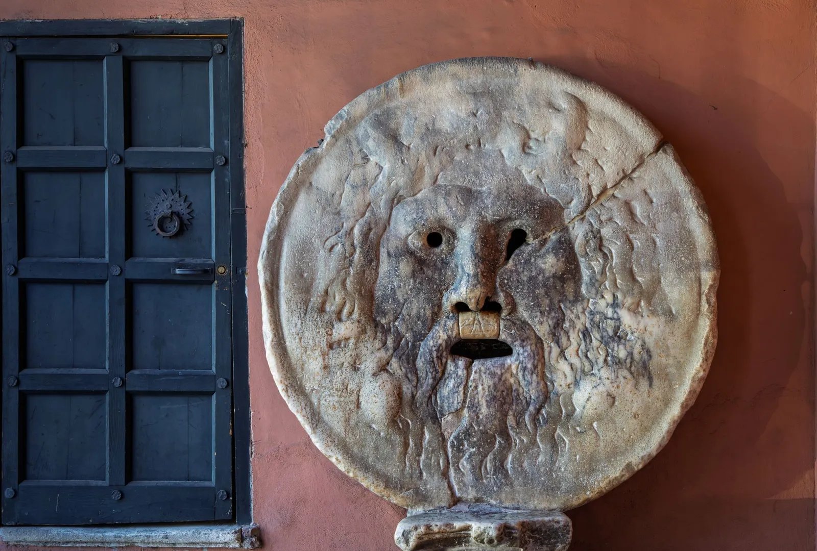 Bocca della Verità, an iconic marble mask in Rome, Italy, symbolizing truth and legend.