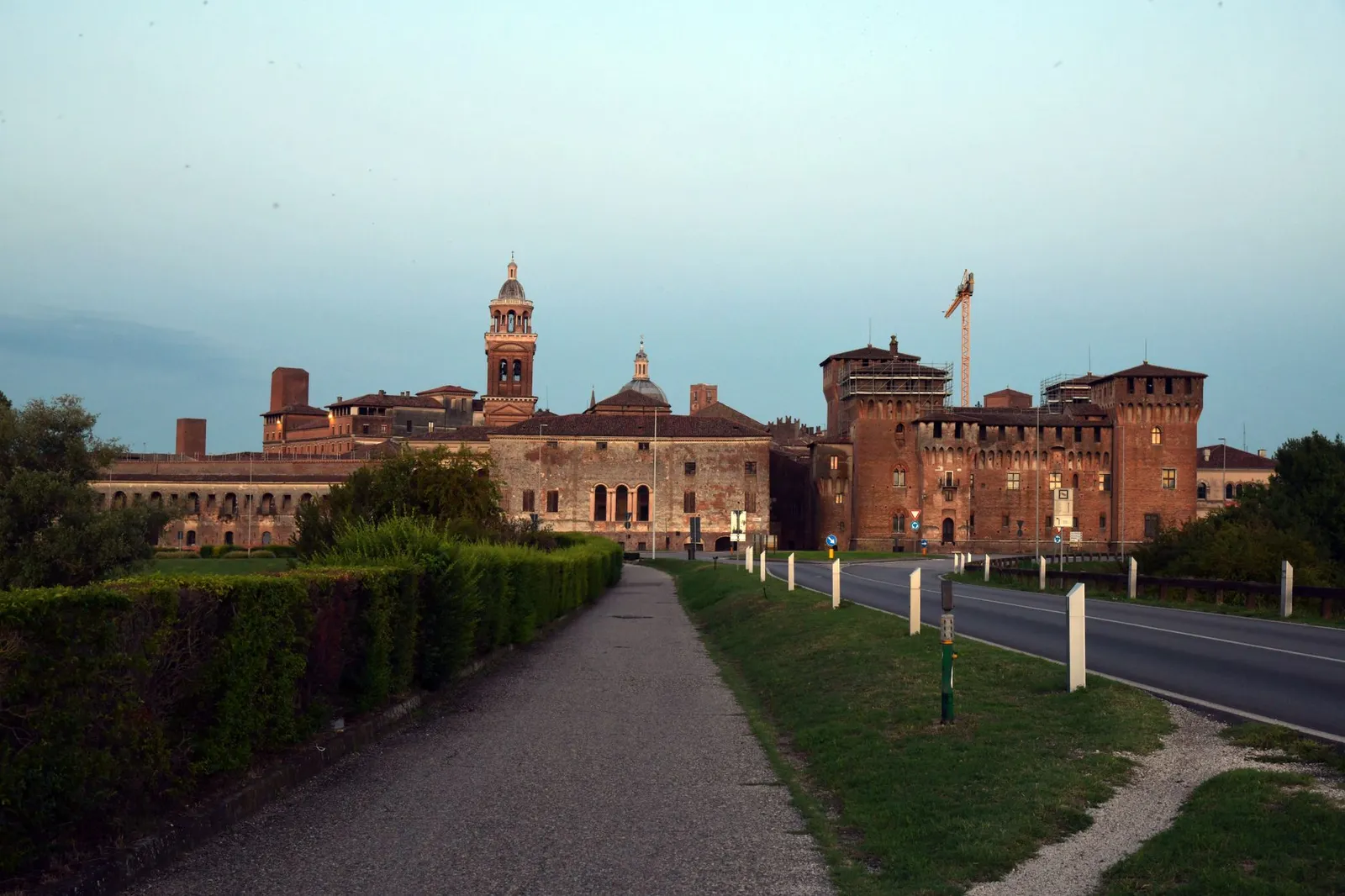View of the Castello di San Giorgio in Mantova, Italy captured during a calm day.